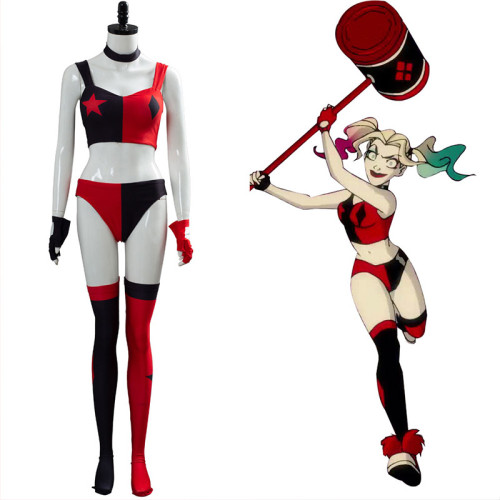 The Suicide Squade Harley Quinn Cosplay Costume Fitness Costume Full Set