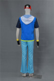 [Kids/Adults] Anime Pokemon Advanced Generation Ash Ketchum Cosplay Costume AG Halloween Costume Top and Pants and Hat Set