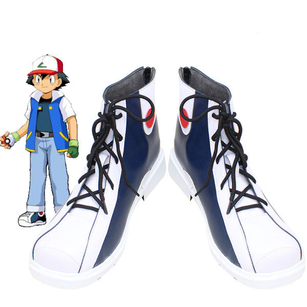 [Kids/Adults] Anime Pokemon Ash Ketchum Cosplay Costume Suit Halloween Costume Cosplay Shoes