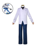 Anime Sk8 the Infinity Langa Hasegawa Cosplay Costume Whole Set With Blue Wigs and Purple Shoes