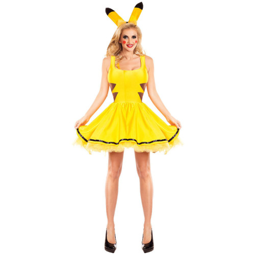 Pokemon Pocket Monster Pikachu Cosplay Costume Dress Halloween Costume