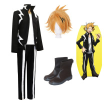 Anime My Hero Academia Kaminari Denki Cosplay Costume Whole Set With Wigs and Boots Halloween Cosplay Outfit