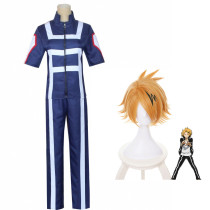 Anime My Hero Academia Kaminari Denki Training Suit Costume With Wigs Halloween Cosplay Outfit