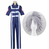 Anime My Hero Academia Tetsutetsu Tetsutetsu Training Suit Costume With Wigs Halloween Cosplay Outfit