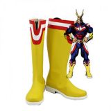 Anime My Hero Academia All Might Cosplay Boots Yellow