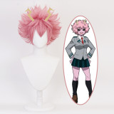 Anime My Hero Academia Ashido Mina Pinky Costume School Unform With Wigs Set Halloween Costume
