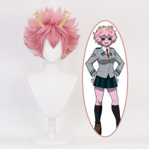 Anime My Hero Academia Ashido Mina Pinky Cosplay Wigs With Hair Decor