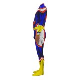 [Kids/Adults] Anime My Hero Academia All Might Cosplay Zentail Costume With Wigs Halloween Costume Outfit