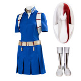 Anime My Hero Academia Todoroki Shoto Female Costume Fighting Suit Cosplay Costume Whole Set With Wigs and Boots