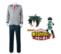 Anime My Hero Academia Midoriya Izuku Deku School Uniform Costume With Wigs Halloween Costume Suit