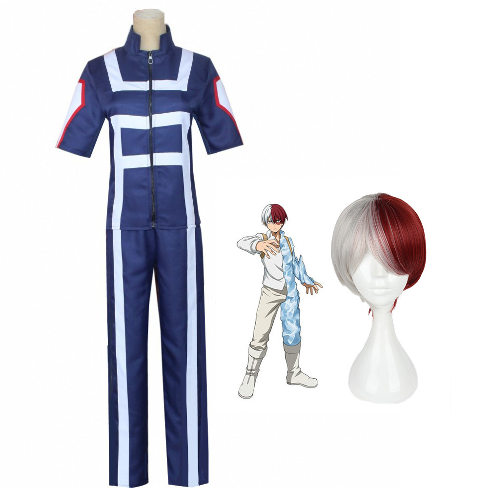 US$ 39.99 - Anime My Hero Academia Todoroki Shoto Training Suit Costume ...