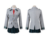 Anime My Hero Academia Todoroki Shoto Female Costume School Uniform Costume With Long Wigs Set