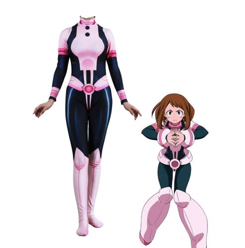 [Kids/Adults] Anime My Hero Academia OCHACO URARAKA Cosplay Jumpsuit Costume Halloween Zentai Costume