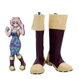 Anime My Hero Academia Ashido Mina Pinky Jumpsuit Costume Whole Set With Wigs and Boots