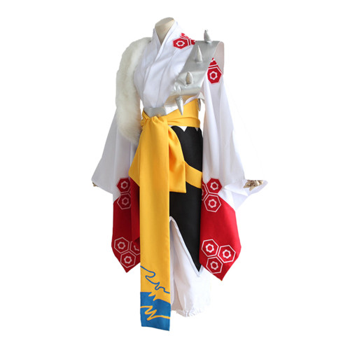 Anime Inuyasha Sesshoumaru Cosplay Costume Whole Set With Wigs Elf Ears Props Carnival Halloween Cosplay Costume Outfit