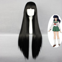Anime Inuyasha Kagome Higurashi Cosplay Wigs Long Black Wigs