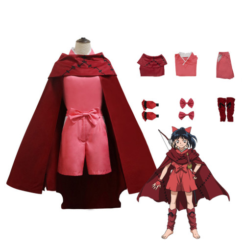 Yashahime: Princess Half-Demon Moroha Cosplay Costume Red Halloween Cosplay Outfit