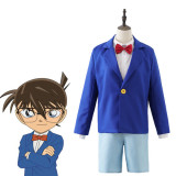 [Kids/Adults] Anime Case Closed Shinichi Kudo Conan Edogawa Cosplay Costume Suit With Glasses Carnival Halloween Cosplay Costume Outfit