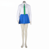 [Kids /Adults ] Anime Case Closed Mouri Ran Cosplay Costume Blue JK Uniform Cosplay Costume With Wigs Set