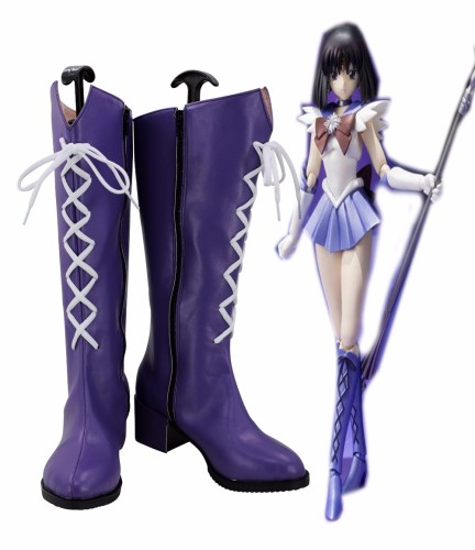 Anime Sailor Moon Sailor Saturn Cosplay Boots Purple Shoes Tomoe Hotaru Cospaly Shoes