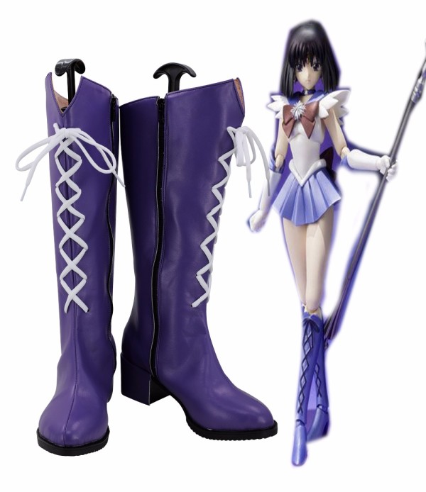 Anime Sailor Moon Sailor Saturn Cosplay Boots Purple Shoes Tomoe Hotaru Cospaly Shoes