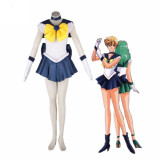 Anime Sailor Moon Sailor Uranus Tenoh Haruka Cosplay Uniform Costume With Wigs Set