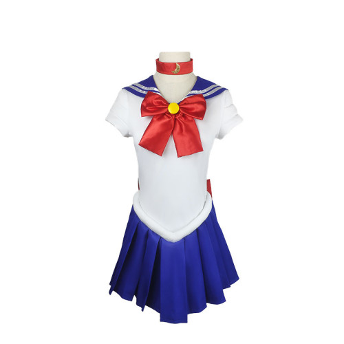 [Kids /Adults ] Anime Sailor Moon Tsukino Usagi Cosplay Costume Whole Set With Wigs Carnival Halloween Cosplay Costume Outfit