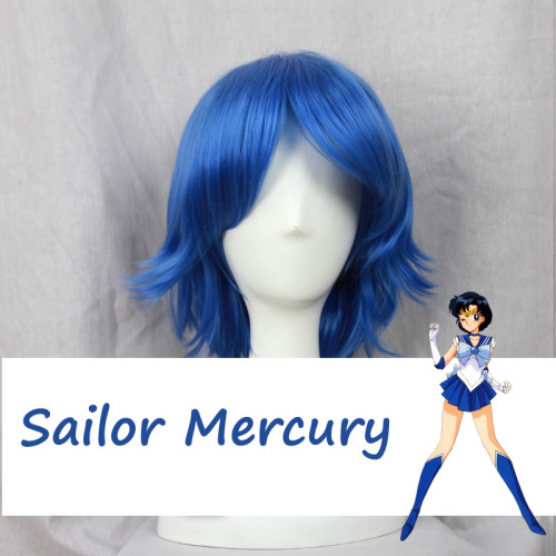 Anime Sailor Moon Sailor Mercury Mizuno Ami Cosplay Wigs Blue