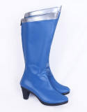 Anime Sailor Moon Sailor Mercury Mizuno Ami Cosplay Blue Boots Knee Length PU Leather Shoes Cosplay Costume Accessories