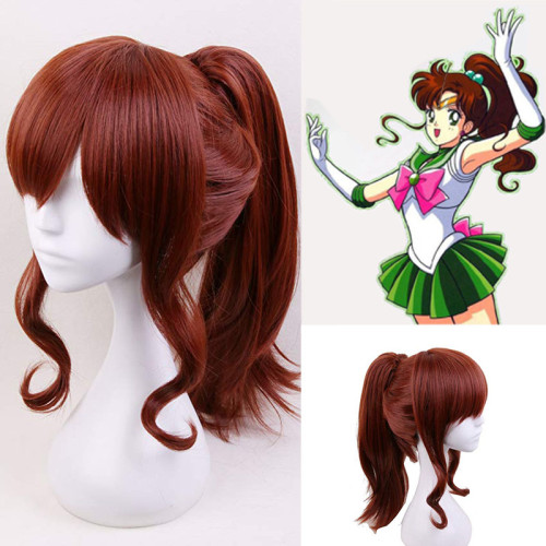 Anime Sailor Moon Kino Makoto Cosplay Accessories Cosplay Wigs Brown