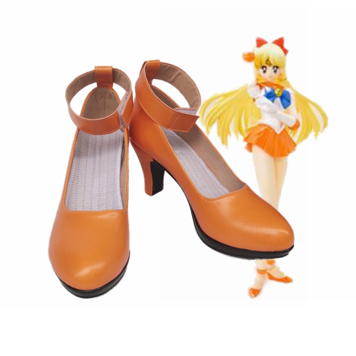 Anime Sailor Moon Sailor V Minako Aino Cosplay Shoes Orange Halloween Cosplay Accessories