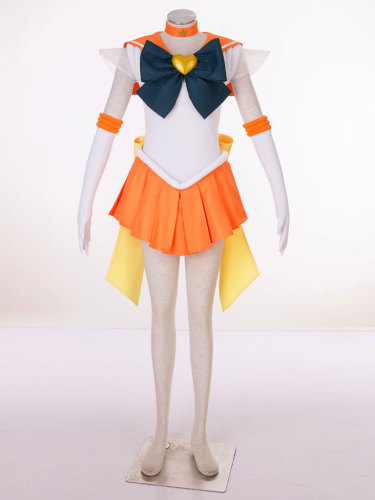 Anime Sailor Moon Sailor V Minako Aino Cosplay Costume With Wigs Halloween Sailor Uniform  Costume For Girls Women