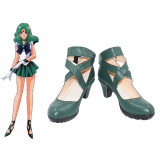 Anime Sailor Moon Sailor Neptune/Kaiou Michiru Cosplay Women Dark Green Shoes Accessories