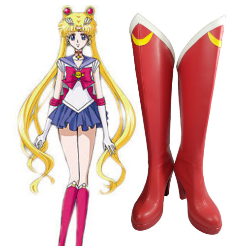 Anime Sailor Moon Tsukino Usagi Cosplay Accessories Cosplay Boots Red