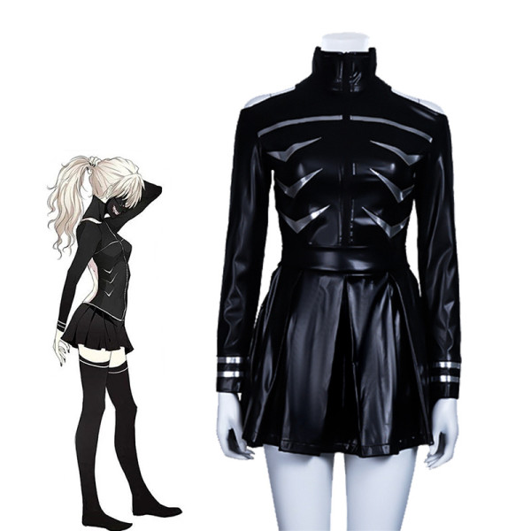 Anime Tokyo Ghoul Ken Kaneki Female Version Cosplay Costume Dress PU Leather Carnival Halloween Party Cosplay Outfit