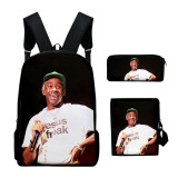 Tyler The Creator Backpack 3pcs Set School Backpack Cross Body Bag and  Stationery bag Pencil Bag