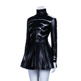 Anime Tokyo Ghoul Ken Kaneki Female Version Cosplay Costume Dress PU Leather Carnival Halloween Party Cosplay Outfit