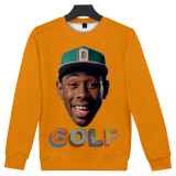 Tyler The Creator 3 D Print Round Neck Sweatshirt Long Sleeve Pullover Casual Tops