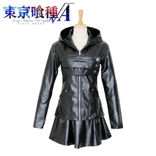 Anime Tokyo Ghoul Touka Kirishima Cosplay Costume Whole Set PU Fighting Suit Costume With Wigs and Boots