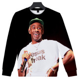Tyler The Creator 3 D Print Round Neck Sweatshirt Long Sleeve Pullover Casual Tops