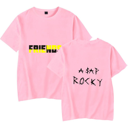 Asap Rocky FRIENDS Tee Short Sleeve Casual T-shirt Street Style Tee For Men Women