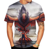 Pokemon Fashion Loose Casual Round Neck T-shirt Short Sleeves Men T-shirt