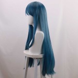Danganronpa Sayaka Maizono Cosplay Blue Long Wigs Cosplay Accessories