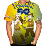 Pokemon Fashion Loose Casual Round Neck T-shirt Short Sleeves Men T-shirt