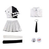 Danganronpa Monokuma Men Women Costume Suit Black and White Bear Halloween Party Cosplay Outfit fir Girls Boys