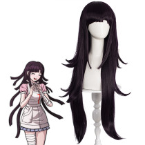 Danganronpa 2: Goodbye Despair Mikan Tsumiki Cosplay Long Black Wigs