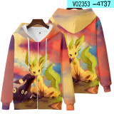 Pokemon Trendy Fall and Winter Zipper Coat Unisex Fashion Loose Coat