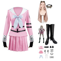 Danganronpa V3 Miu Iruma Halloween Cosplay Costume Whole Set Uniform With Wigs and Boots Cosplay Full Set Outfit