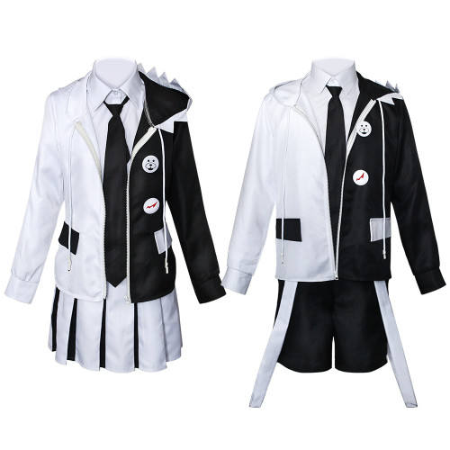 Danganronpa Monokuma Men Women Costume Suit Black and White Bear Halloween Party Cosplay Outfit fir Girls Boys