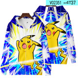 Pokemon Trendy Fall and Winter Zipper Coat Unisex Fashion Loose Coat